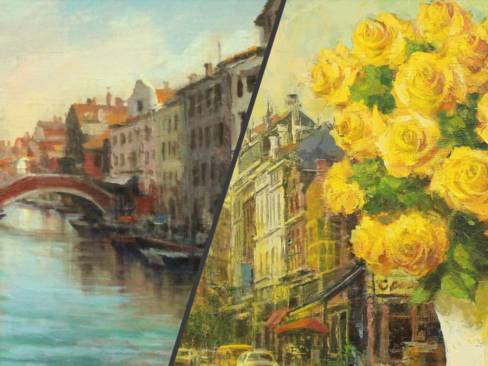 風景・花（油彩）